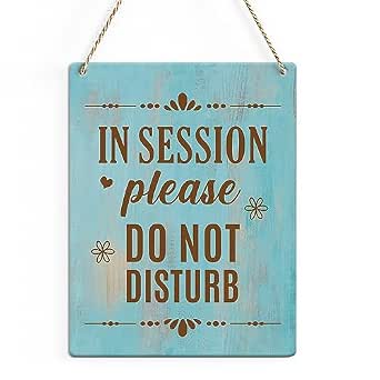 SENJIAN Do Not Disturb Door Hanger Sign In Session Sign for Therapists ...