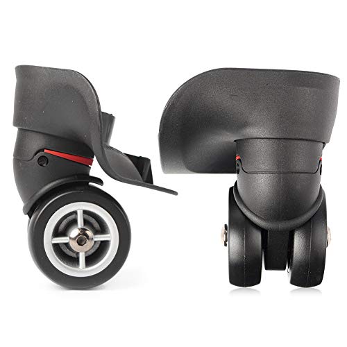 GZYF Ricambio Luggage Spinner Wheel Pezzi Set di Valigia – Kit Universale per la Maggior Parte dei Bagagli W042, Nero Grande