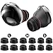 Delidigi Embouts Auriculaires pour Galaxy Buds Pro, 6 Paires Silicone d'embouts en à Double de Remplacement pour Bouchons d'oreilles compatibles avec Samsung Galaxy Bus Pro (Le Noir)