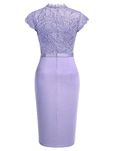 Image of Miusol Women's Retro Floral Lace Ruffle Style Cocktail Mini Dress