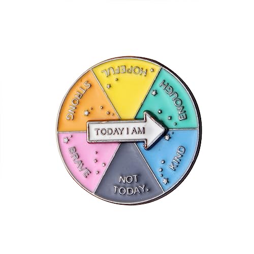 Funny Mood Pins - Cute Color Wheel Enamel Pin - Aesthetics Gifts for Kids Teens Women and Men