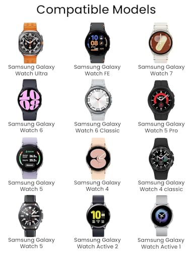 Image of USB Charger Compatible with Samsung Galaxy Watch 6 /6 Classic /5 /5 Pro /4 /4 Classic /3 /Active 2 /1 Galaxy Charging Cable Magnetic Cable Sm-R500 Sm-R830 Sm-R820 Sm-R840 Sm-R850 Smartwatch,Black