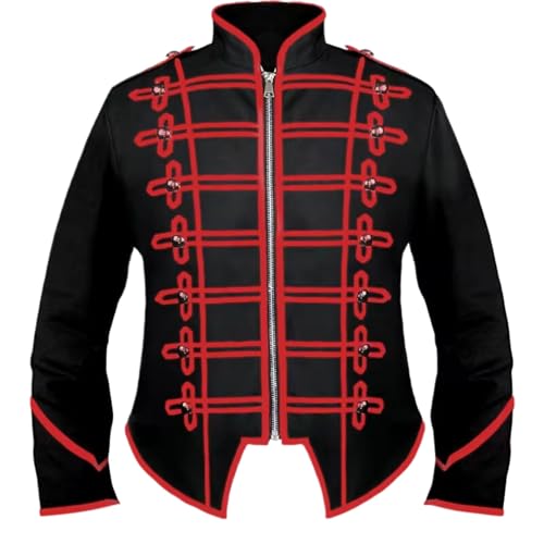 Veste Steampunk rouge pour réussir votre costume médiéval gothique masculin