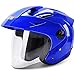 Produktbild Qianliuk Motorrad Motorrad Antifog Halfehelfer Sunproof Rain Protection Motocross Helme mit Visor Men Women Four Season Safety Caps 53-61cm
