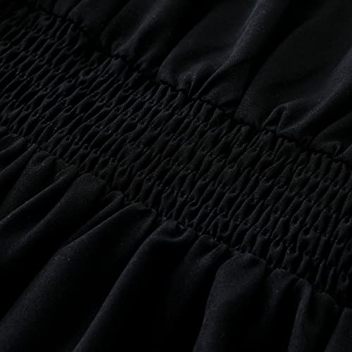 Qiraoxy Girls Dress Long Sleeve Swing Dress Casual Square Neck A-Line Skater Dress Party Dresses Elegant Dresses Wedding School Clothes for Kids Girls 5-12 Years - Image 7