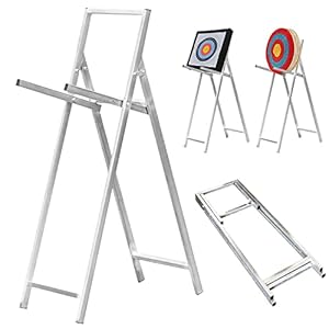 aleawol Foldable Stainless Steel Archery Target Stand Archery Target Shelf Sports Gear Archery Professional Accessories…