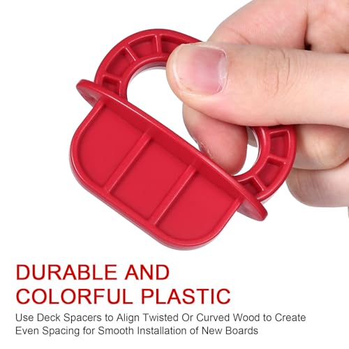 Alineación perfecta sin errores: 12 anillos espaciadores rojos de 1/4 pulgada para terrazas 4