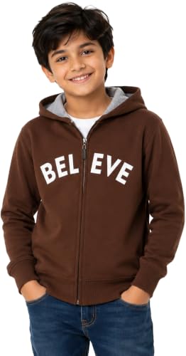 Image of T2F Boy's Cotton Regular Fit Hooded Sweatshirt