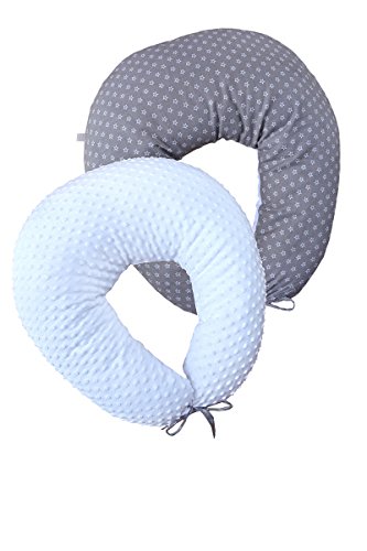 334 – 143 – 01 cuscino per allattamento Minky Plus cotone, 175 cm, Bianco