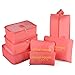 Produktbild Koffer Organizer Set für Koffer & Rucksack, TOYESS Reise Kleidertaschen Organizer Set, Packwürfel Packing Cubes Compression für Travel, Wassermelone Rot