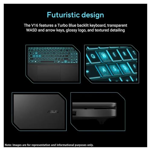 V16 Gaming Laptop, Intel i7-240H, 64GB DDR5 RAM, 2TB PCIe SSD, 16" WUXGA (1920x1200) 144Hz Display, Nvidia G-Force RTX 3050, tastiera retroilluminata, W11 Home, nero opaco - Notebook - Immagine 4