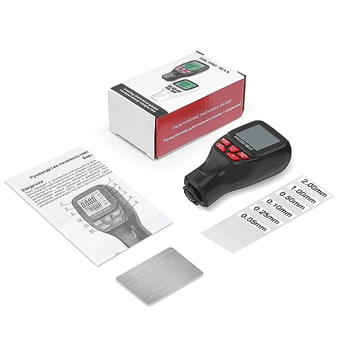 FeiYeup Portable Sensor Digital Coating Automatic Thickness Gauge Car Paint Film Detector Automobile Refinishing Paint HW300MAX 1 Set Thickness Gauge