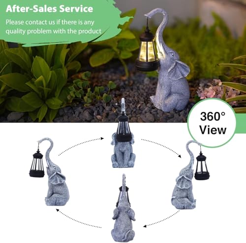 image for Goodeco Elephant Statue for Garden Decor with Gift Appeal - Ideal Gift