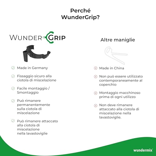 Wundermix - Wundergrip® Impugnatura A Una Mano Per Monsieur Cuisine (Connect, Trend) • Impugnatura Rimovibile • Pratica Impugnatura Per La Ciotola • Utilizzo Con Una Sola Mano - 6