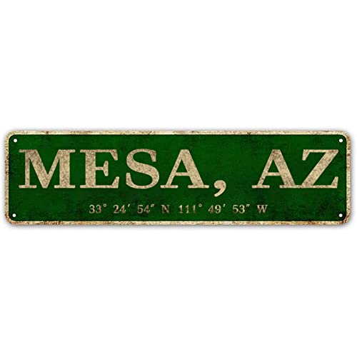 Mesa AZ Metal Tin Sign 4x16 Indoor Outdoor Wall Decor