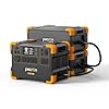 pecron Portable Power Station E2000LFP Expandable 8604Wh with 2xEB3000-24V External Battery LiFePO4 2000W AC Outlets Fast Charging Solar Generator for Home Backup and Outdoor Camping