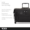 TUMI - Alpha Garment 4 Wheeled Carry-On - Garment Compartment Fits 6 Suits or Dresses - Carry On Luggage for Travel - Black