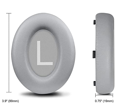 Image of SOULWIT Protein Leather Replacement Earpads for Bose 700 (NC700) Wireless Headphones, Ear Pads Cushions with Softer Protein Leather, High-Density Noise Cancelling Foam, Added Thickness - Silver