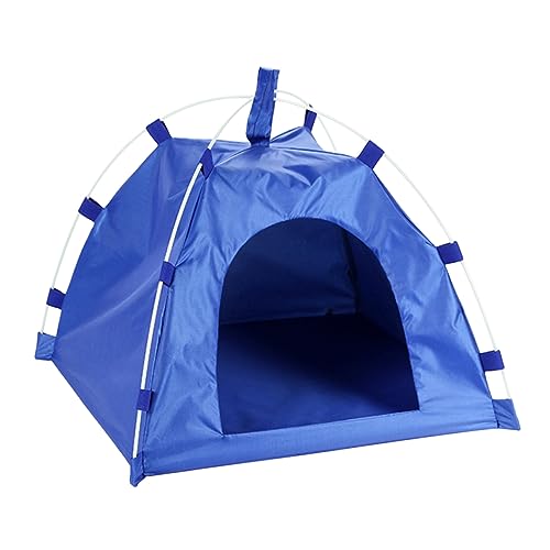 Toddmomy 犬用ベッド キャノピー 屋外 キャリア ケージ 不滅 ゴミ outdoor ペット用品 犬のテント Blue