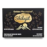 Premium Pure Shilajit Dry Drops by Siberian Green Altai "Golden Mountains" - 120 Count (200 mg) Auth
