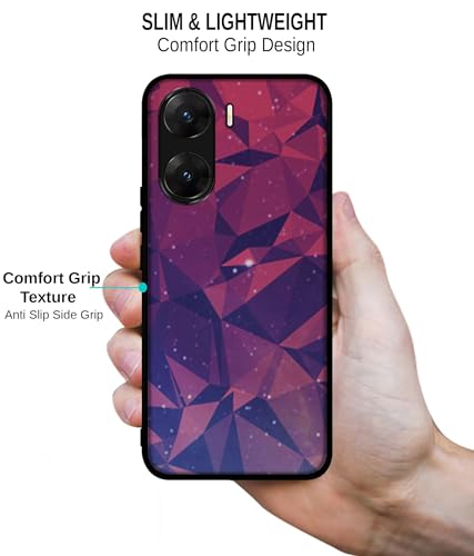 Image of Bad Color Shape Design Premium 2D Printed Metal Back Case Cover for Vivo V29E 5G