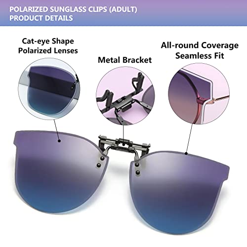 Image of Flip-Up Clip-On Polarized Sunglasses, UV Protection