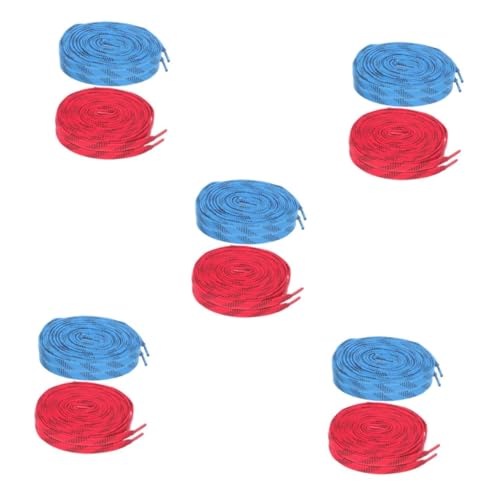 Vaguelly 5 Juegos Cordon De Zapato Cordones Planos para Zapatillas Cordones De Colores Tensor De Encaje para Patines De Hockey Cordones De Encaje Cordones para Botas Poliéster 2 Pares * 5