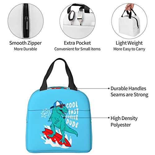 Lunch Box Kids Lunch Bag Toddler Lunch Box For Daycare Cute Lunch Bag Insulated Lunch Bag Cooler Kids Lunch Box For Boys Girls Teen Waterproof Bags For School Picnic Work, Dinosaur Blue #TOP4