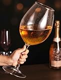NiHome Artisan 112oz Hand-Blown Giant Wine Glass for Celebrations & Gatherings, 15' Tall 4.5' Mouth Italian Design Large Capacity Crystal Stemware, Elegant Lead-Free Glassware Eco-Friendly Packaging