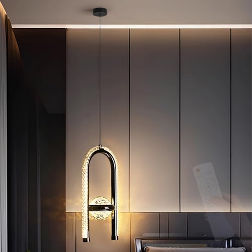 Lámpara en suspensión nórdica de aluminio y cristal para iluminar cocinas modernas con estilo