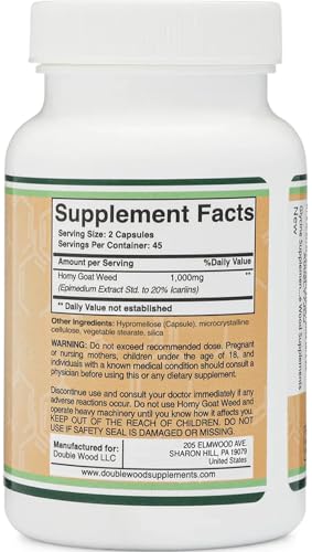 Double Wood Supplements DWS27218 Epimedium Supplement