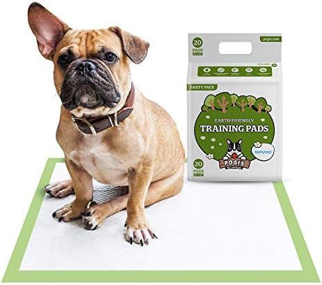Pogi’s Training Pads (20-Count) (24x24in) – Large, Super-Absorbent, Earth-Friendly Puppy Training Pads for Small to Medium Sized Dogs
