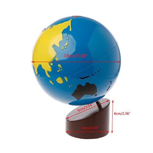 ZJL220 Montessori Geografia Materiale Globe of World Parts Giocattolo precoce per Bambini