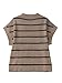 Verdusa Women's Plus Size Short Sleeve Sweater Vest Top Striped Oversized Sweater Vests Khaki 3X-Large Plus