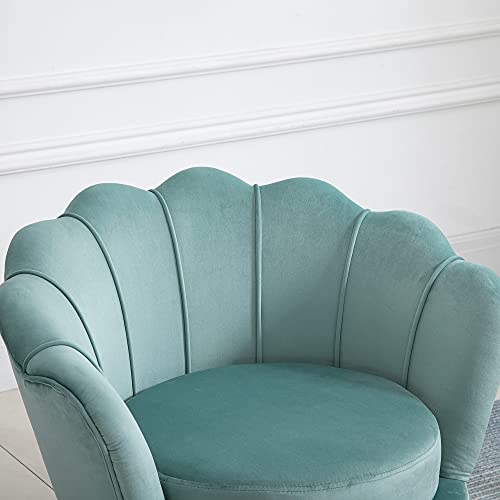 Homcom Elegant Velvet Fabric Accent Chair/Leisure Club Chair With Gold Metal Legs For Living Room, Set Of 2, Green #TOP7