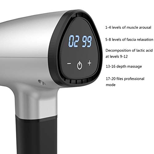 Pistola de massagem muscular, massageador de tecidos manuais, massageador elétrico de batida sem fio