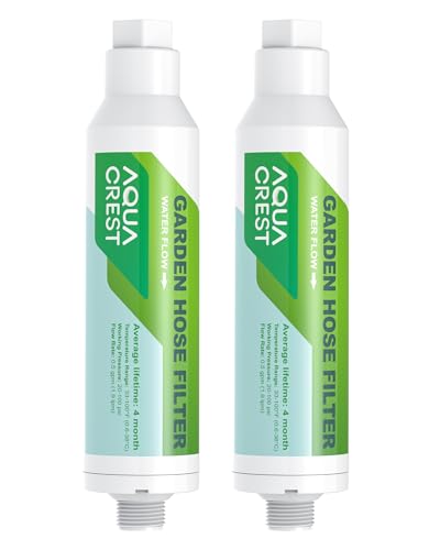 AQUACREST Garden Hose Water Filter for Plants, Greatly Reduces Chlorine,