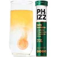 Phizz Daily Immune+ Orange Hydration, Immunity, Electrolytes & Vitamins Effervescent Electrolyte Tablets - 20 Tablets