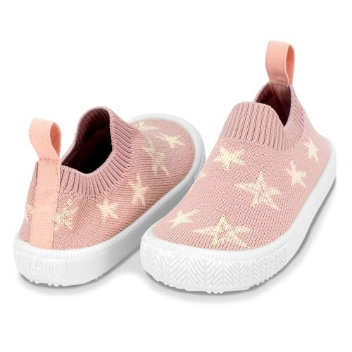Image of JAN & JUL Slip-on Knit Shoes, Machine Washable and Lightweight Sneakers for Toddler Boys and Girls