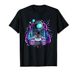 Astronauta Gamer Videojuego Gamer Juego Espacial Astronauta Camiseta