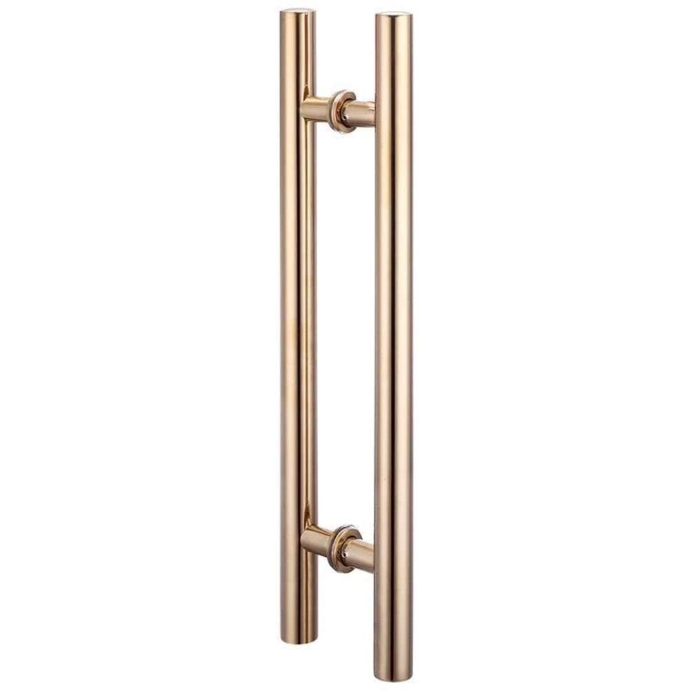 GYRAZXS Stainless Steel Sliding Door Handle Set Back to Back Tubular Design for Shower Barn Doors Gates & Garages90CM (35.43") Rose Finish