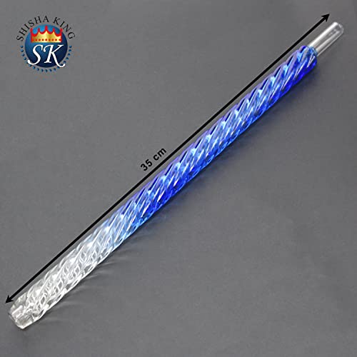 Shisha King® Shisha Glasmundstück 35cm | gedrehtes Mundstück aus Glas - Shishamundstück coole Farben im Unicorn Style… – Bild 3