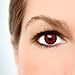 FUNZERA® Lentillas de Colores Red Demon + recipiente para lentes de contacto,...