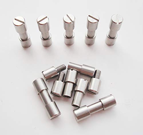 5Afashion SICODA EDC Stainless Steel Knife Fasteners,Knifemakers Supply 10 Pack of Corby Screws,DIY Handle Fastener Rivets,Knife Shaft Screws (Stainless Steel, 0.27