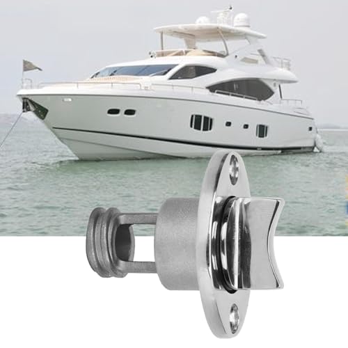 Acouto Ablassstopfen-Set für Boote, Ovaler Ablassstopfen für Boote, Yacht, Rostbeständiger Ablassstopfen aus Edelstahl 316, 1 Zoll, Lenzstopfen aus Edelstahl 316, Ablassstopfen