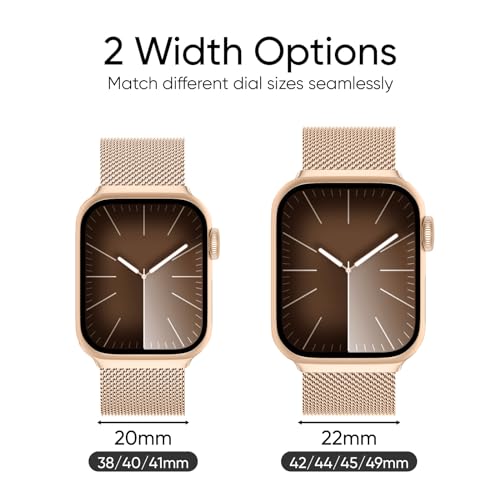 Metal Strap Compatible with Apple Watch Straps 46mm 40mm 41mm 38mm 42mm 44mm 45mm 49mm Women Men - Image 3