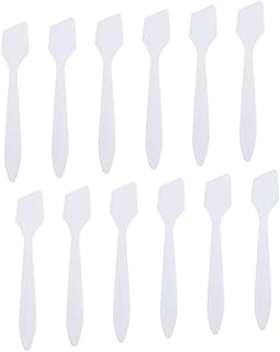 GALPADA Espátulas Cosméticas Para Crema Facial 200 Unidades Tamaño Pequeño Plástico Transparente y Blanco Herramienta Cuidado Piel Uso Diario Maquillaje