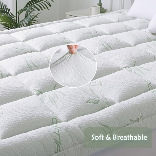 Image of Whatbedding Bamboo Viscose Mattress Topper K-2