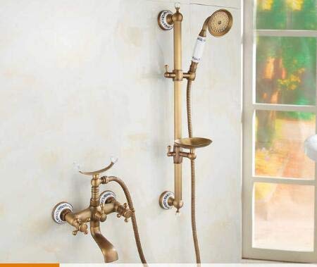 Robinets de douche muraux style céramique pour retrouver le charme d'antan