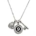 Custom Player ID Softball Necklace (#9, One Size)